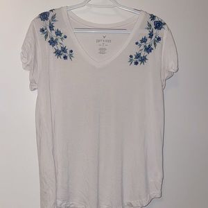 American Eagle soft & sexy T-shirt in medium, white color